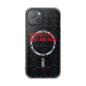 Beer Theme Magnetic Clear Impact Cases, Phone Cover for Beer Lovers, Unique Gift for Friends, Perfect for Holidays, Stylish & Durable