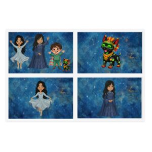 Magical Trio characters Sticker Sheet | Cute witch, fairy, gnome stickers